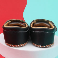 6 To 12 Months Baby Boys & Girls Booties (Black,Brown)-BT5002