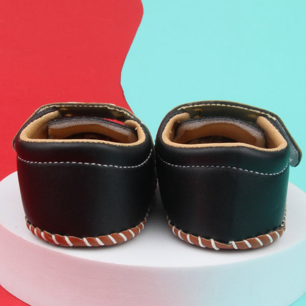 6 To 12 Months Baby Boys & Girls Booties (Black,Brown)-BT5002