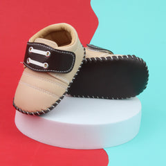 6 To 12 Months Baby Boys & Girls Booties (Beige,Brown)-BT5005