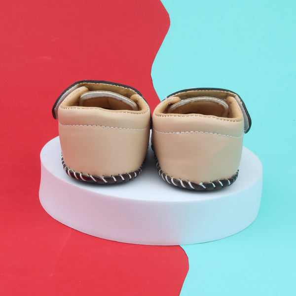 6 To 12 Months Baby Boys & Girls Booties (Beige,Brown)-BT5005