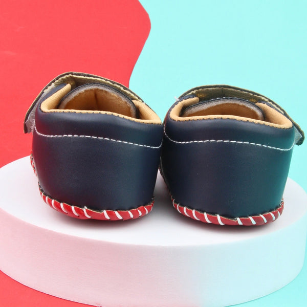 6 To 12 Months Baby Boys & Girls Booties (Navy,Red)-BT5007