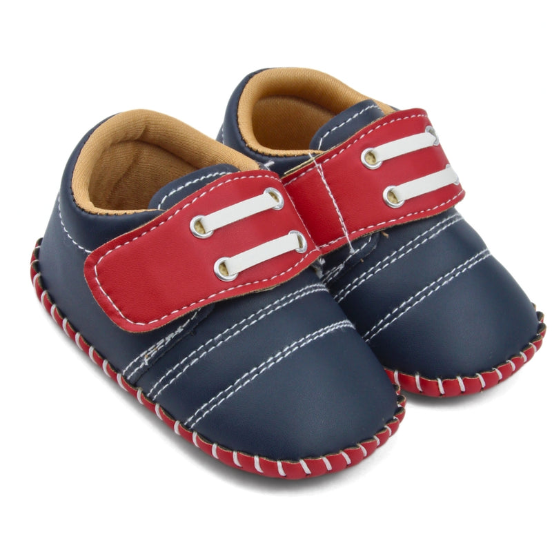 6 To 12 Months Baby Boys & Girls Booties (Navy,Red)-BT5007