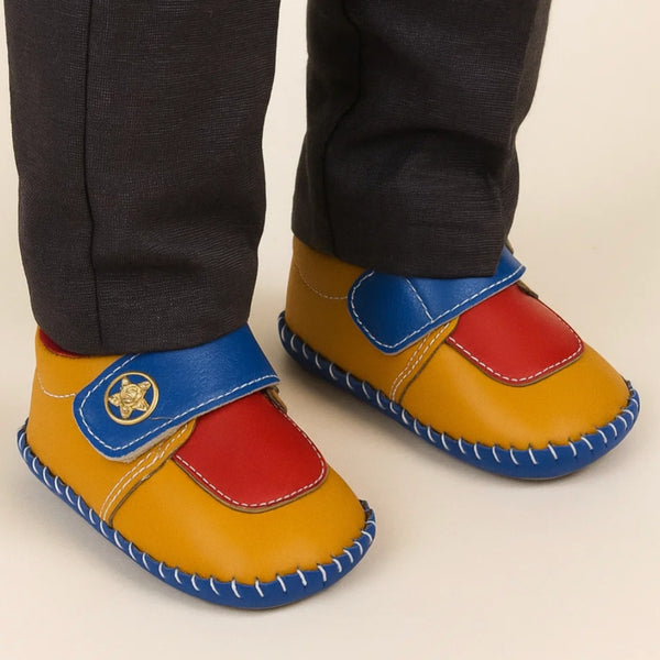 6 To 12 Months Baby Boys & Girls Star Booties (Blue,Red,Yellow)-BT5011