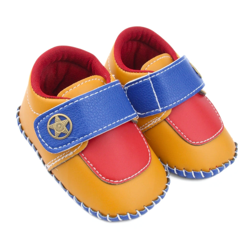 6 To 12 Months Baby Boys & Girls Star Booties (Blue,Red,Yellow)-BT5011