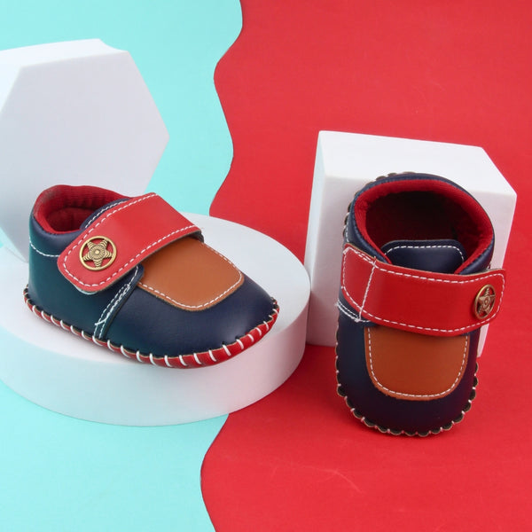 6 To 12 Months Baby Boys & Girls Star Booties (Red,Yellow,Navy)-BT5012