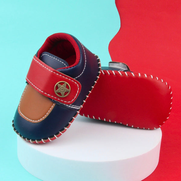 6 To 12 Months Baby Boys & Girls Star Booties (Red,Yellow,Navy)-BT5012