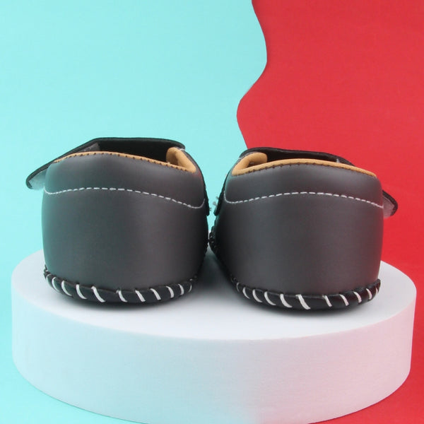 6 To 12 Months Baby Boys & Girls Star Booties (Black,Yellow,Dark Grey)-BT5013