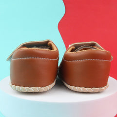 6 To 12 Months Baby Boys & Girls Star Booties (Beige,Black,Brown)-BT5015