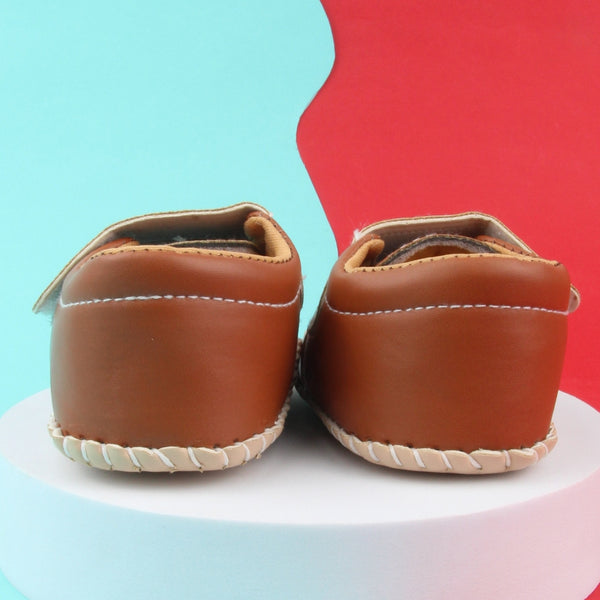 6 To 12 Months Baby Boys & Girls Star Booties (Beige,Black,Brown)-BT5015