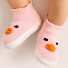 Baby Unisex Mesh Slip-On Booties (Pink)-BT5067