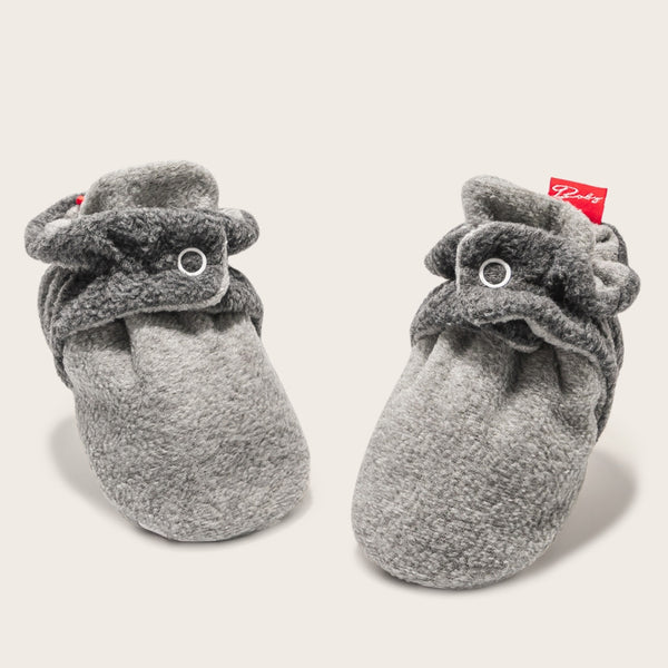 Baby Unisex Fur Tich Button Booties (Grey)-BT5070