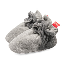 Baby Unisex Fur Tich Button Booties (Grey)-BT5070