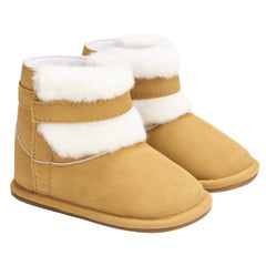 Baby Unisex Suede High Ankle Booties (Brown)-BT5091