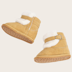 Baby Unisex Suede High Ankle Booties (Brown)-BT5091
