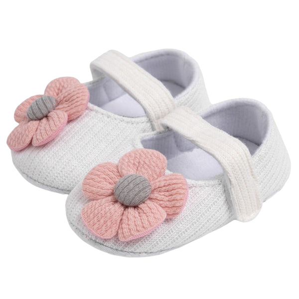 Baby Unisex Bow Polka Heart Slip on Booties (White,Peach)-BT5096