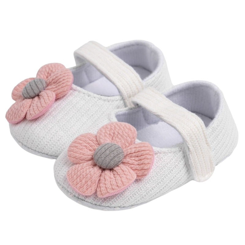Baby Unisex Bow Polka Heart Slip on Booties (White,Peach)-BT5096