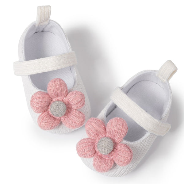 Baby Unisex Bow Polka Heart Slip on Booties (White,Peach)-BT5096