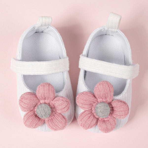Baby Unisex Bow Polka Heart Slip on Booties (White,Peach)-BT5096
