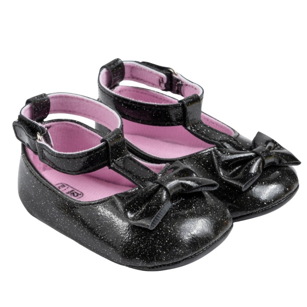Baby Unisex Synthetic Velcro Booties (Black)-BT5099