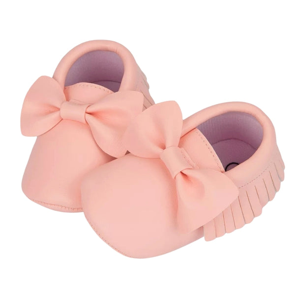 Baby Unisex Bow Shining Shoes Booties (Pink)-BT5105
