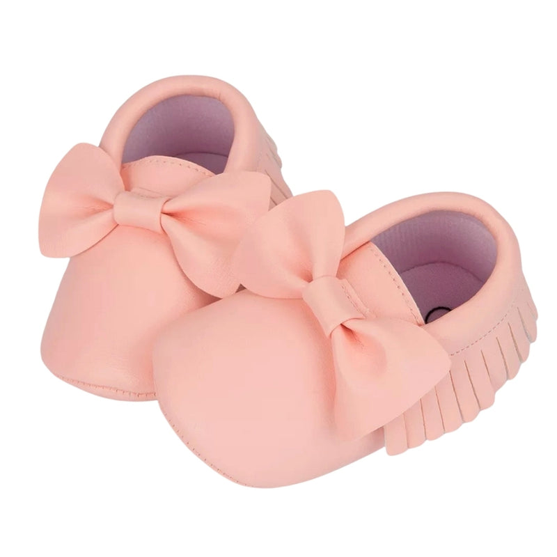 Baby Unisex Bow Shining Shoes Booties (Pink)-BT5105