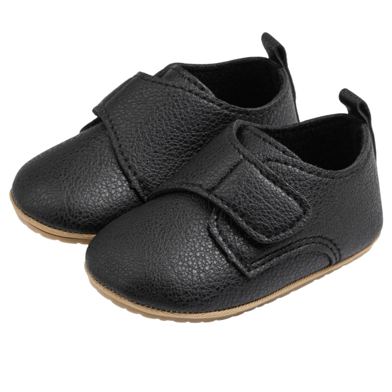 Baby Unisex Synthetic Velcro Booties (Brown)-BT5111