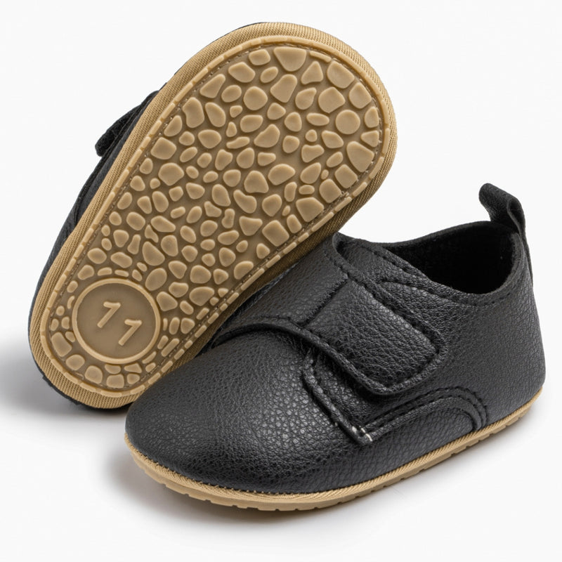 Baby Unisex Synthetic Velcro Booties (Brown)-BT5111