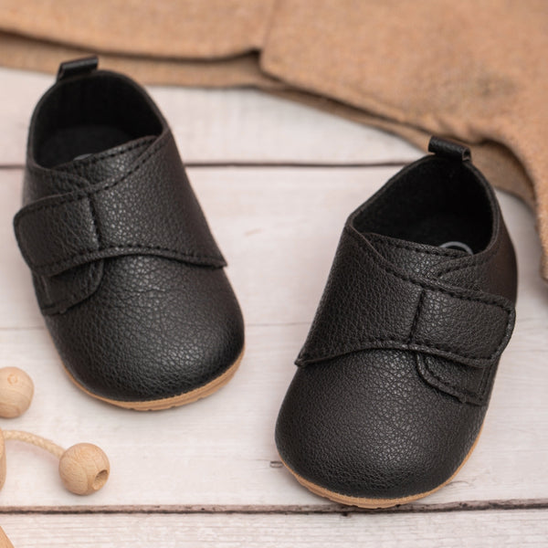 Baby Unisex Synthetic Velcro Booties (Brown)-BT5111