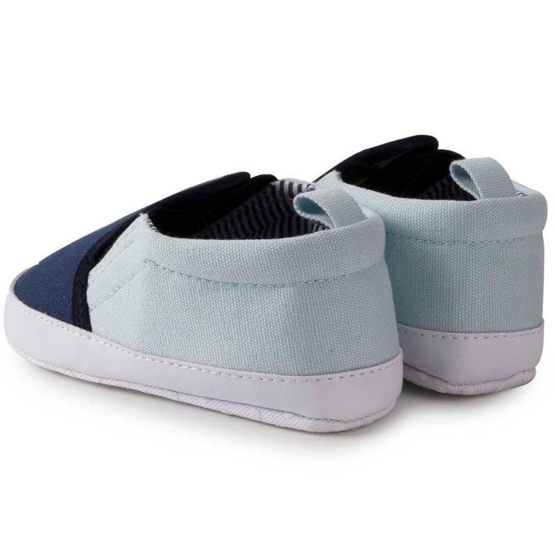 Baby Unisex Slip on Cotton Loafer Booties (Blue)-BT5115