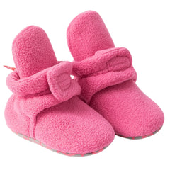 Baby Unisex Fur Velcro Booties (Pink)-BT5133