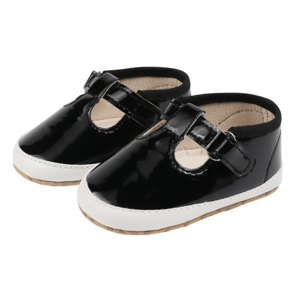 Baby Unisex Synthetic Velcro Booties (Black)-BT5140