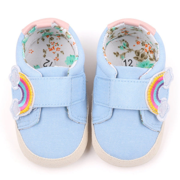 Baby Unisex Canvas Booties (Blue)-BT5155