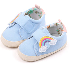 Baby Unisex Canvas Booties (Blue)-BT5155