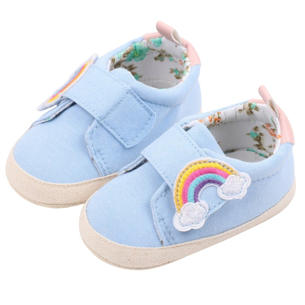 Baby Unisex Canvas Booties (Blue)-BT5155