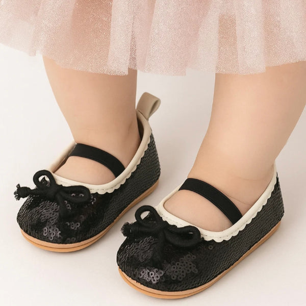 Baby Unisex Synthetic Slip-On Booties (Black)-BT5171