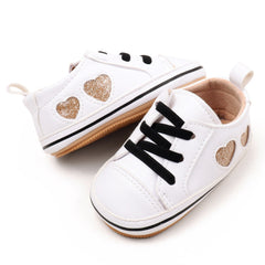 Baby Unisex Synthetic Lace-Up Booties (White)-BT5174