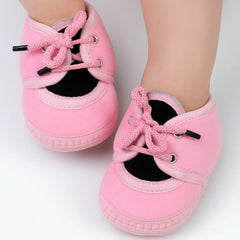 6 To 12 Months Baby Boys & Baby Girls Cute Soft Velvet Pre-Walker Lace Booties (Pink,Black)-BT5228