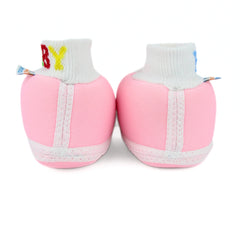Baby Unisex Cotton Pink Slip-on Socks Booties-BT5266