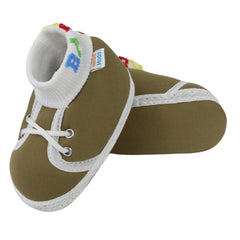 Baby Unisex Cotton Green Slip-on Socks Booties-BT5268