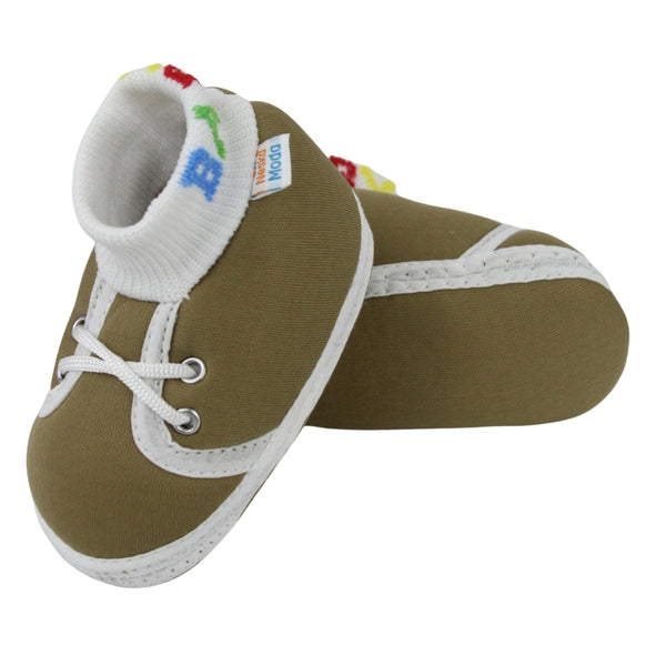 Baby Unisex Cotton Green Slip-on Socks Booties-BT5268