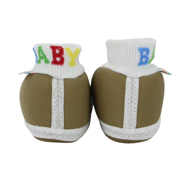 Baby Unisex Cotton Green Slip-on Socks Booties-BT5268