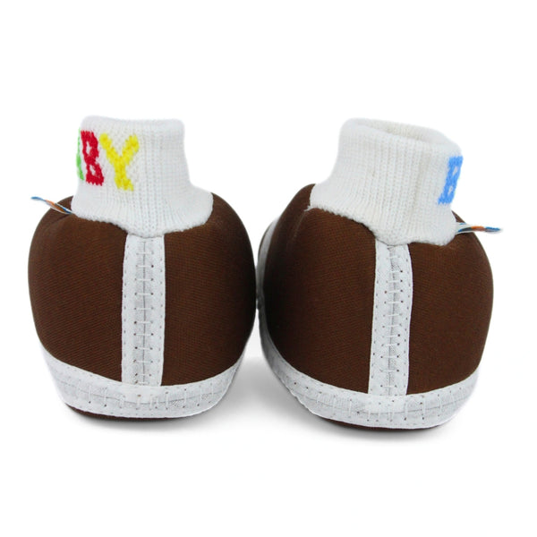 Baby Unisex Cotton Brown Slip-on Socks Booties-BT5270