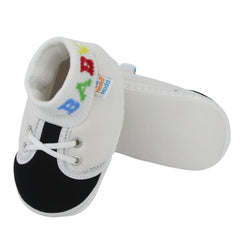 Baby Unisex Cotton White,Black Slip-on Socks Booties-BT5275