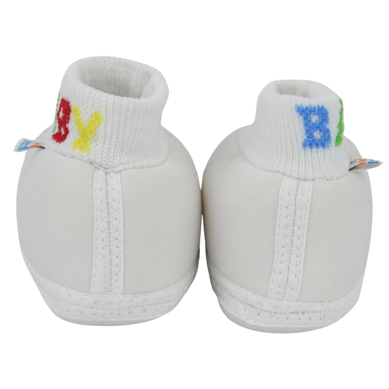 Baby Unisex Cotton White,Black Slip-on Socks Booties-BT5275
