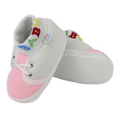 Baby Unisex Cotton White,Pink Slip-on Socks Booties-BT5278