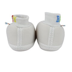 Baby Unisex Cotton White,Pink Slip-on Socks Booties-BT5278