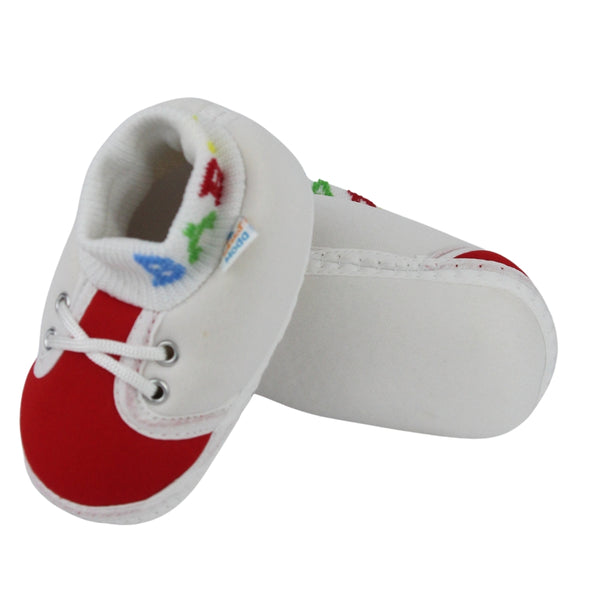 Baby Unisex Cotton White,Red Slip-on Socks Booties-BT5282