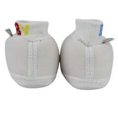 Baby Unisex Cotton White,Red Slip-on Socks Booties-BT5282