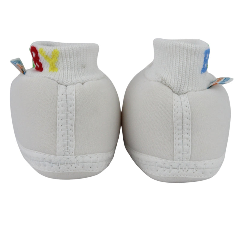 Baby Unisex Cotton White,Red Slip-on Socks Booties-BT5282