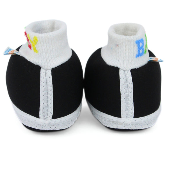 Baby Unisex Cotton Black,Brown Slip-on Socks Booties-BT5283